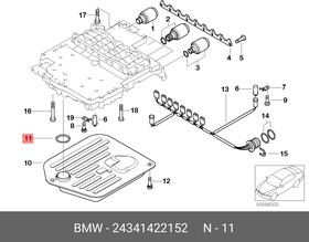 Фото 1/8 24341422152, Кольцо круглого сечения