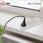 Удлинитель электрический ЭРА UDL-10-3100 Greenline 3 розетки без заземления 10м ...