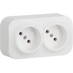 782231, 2-seater socket for open installation without grounding without ...