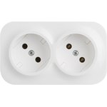 782231, 2-seater socket for open installation without grounding without ...