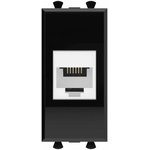 Telephone socket 1mod. Avanti "Black square" RJ12 without blinds modular ...