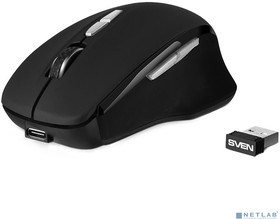 Беспроводная мышь Sven RX-590SW чрн. (бесш. кл., Bluetooth, 2,4GHz, 6+1кл., ST, 800-1600DPI, блист.) – купить оптом и в розницу