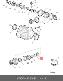 1524923, Регулировочное кольцо VOLVO