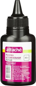 Фото 1/10 Краска штемпельная Attache черная 45 гр