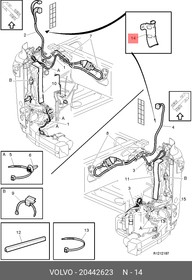 20442623, Кронштейн жгута фвры VOLVO