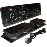 Блок вентиляторов Lanmaster (TWT-CB-FANV3-RACK) 3 вент. черный (упак.:1шт)
