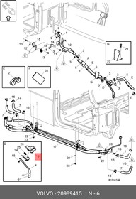 20989415, Клапан разгрузочный отопителя VOLVO