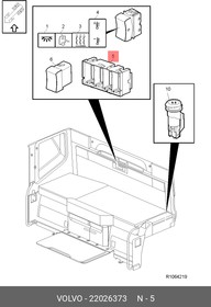 22026373, Панель кнопок FH(4)/FM(4) VOLVO
