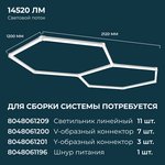 30-21 Светильник линейный светодиодный 12Вт, 1320лм, 6500К, IP22, 570х22х35мм