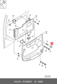 8189805, Заглушка панели двери VOLVO
