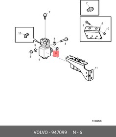 947099, Уплотнительное кольцо VOLVO