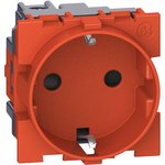 BT Living now Красный Механизм Розетка немецкого стандарта 2К+З 16А винт клеммы 2 мод