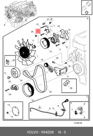994208, Болт М10х55 VOLVO