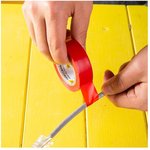 Изолента красная 9м х 18мм х 0, 13мм Deli DL5262 ( напряжение до 600В, 0-80 грд ...