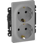 Socket 2-m SP Valena Life 16A IP20 250V 2x2P+E protection ...