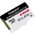 SDCE/64GB, Карта памяти MicroSDXC 64ГБ Kingston High Endurance Class 10(95 Mb/s) ...