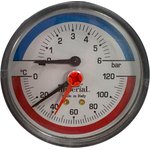 Термоманометр горизонтальный 80- 1/2-120°C- 6bar Imperial Италия