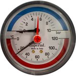 Термоманометр горизонтальный 80- 1/2-120°C-10bar Imperial Италия