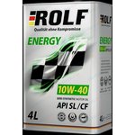 322227, Масло ROLF Energy SAE 10W-40 API SL/CF (полусинт.) 4л