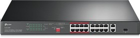 Фото 1/10 TP-Link TL-SL1218P, 16-Port 10/100Mbps + 2-Port Gigabit Rackmount Switch with 16-Port PoE+