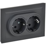 Socket 2-m SP BRITE RSSH12-3-BrG 16A assembled with ground protection ...