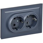 Socket 2-m SP BRITE RS12-3-BrM 16A complete with earthing. without protections ...