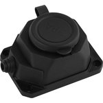 Колодка ЭРА K-1e-B-IP44 каучуковая с заземлением 1 розетка 16A IP44 черная Б0044543