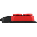 Колодка ЭРА K-2e-RED-IP44 каучуковая с заземлением 2 розетки 16A IP44 красная ...