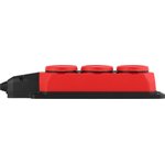 Колодка ЭРА K-3e-RED-IP44 каучуковая с заземлением 3 розетки 16A IP44 красная ...