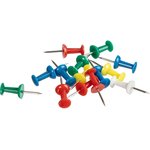 Кнопки силовые д/пробковых досок Attache Economy,пластик, ассорти,50шт/уп