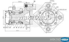 Фото 1/7 WBK7608DU, Ступица колеса с подшипником в сборе и крепежом