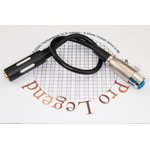 Переход XLR гнездо - 6.35мм гнездо моно "позолоченные" контакты с кабелем 0.3м ...