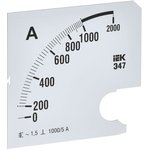 Шкала сменная для амперметра Э47 1000/5А-1.5 96х96мм IEK IPA20D-SC-1000