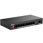 DAHUA DH-SF1009P 9-портовый неуправляемый коммутатор с РоЕ, 8xRJ45 100Mb PoE ...