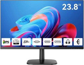 Монитор 23.8" AIWA MF2410 Black (IPS, 1920x1080, D-Sub+HDMI+DP, 4 ms, 178°/178°, 300 cd/m, 1000:1, 120Hz, Spk, внутр БП) – купить оптом и в розницу