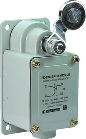 Photo 1/10 ET051928, VK-200-BR-11-67U2-21, lever with roller, without oil seal, right stroke, self-return, step 2- 51mm, IP67, limit switch (ET)