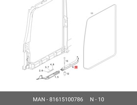 81615100786, Накладка порога MAN