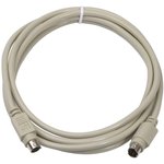 9128-3, Computer Cable, Extension, Mini-DIN Plug, PS/2, Mini-DIN Plug, PS/2, 9.8ft, 3m, Ivory