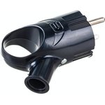 Евровилка с ушком EKF, черная 16А AVK16-30