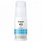4672C001, Контейнер с чернилами CANON GI-43 C голубой, 60 мл