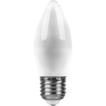 25937, Лампа светодиодная LED 9вт Е27 белый матовая свеча