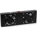 Модуль вентиляторный Cabeus (TRAY-FAN2-BK) 2 вент. черный