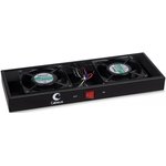 Модуль вентиляторный Cabeus (TRAY-FAN2-BK) 2 вент. черный