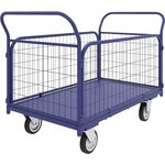 Тележка платформенная с сетчатыми бортами ТС 2 (600х900) колеса d 125