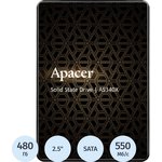 SSD 2.5" Apacer AP480GAS340XC-1 AS340X 480GB SATA 6Gb/s 3D NAND TLC 550/520MB/s ...