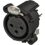 NC3FAV1, XLR Connectors 3C RECEPT VERTICAL