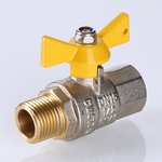 CVT027804, Кран шаровой газовый 1/2' ВН рукоятка бабочка VALGAS