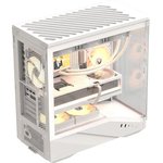 ATX Formula Crystal U9 case, Midi Tower, without PSU, white