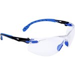 S1101SGAF-EU, Glasses, Protective, Anti Fog, Transparent Lens, Black, Blue Frame