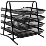 Органайзер для бумаги consul4 металлический 4 секции, а4. цвет: черный 212888